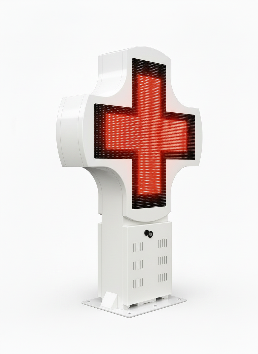 Croix Pharmacie LED Mono – P8