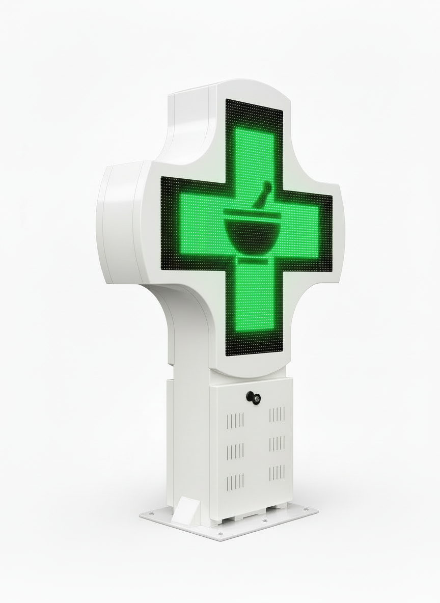 Croix Pharmacie LED Mono – P8