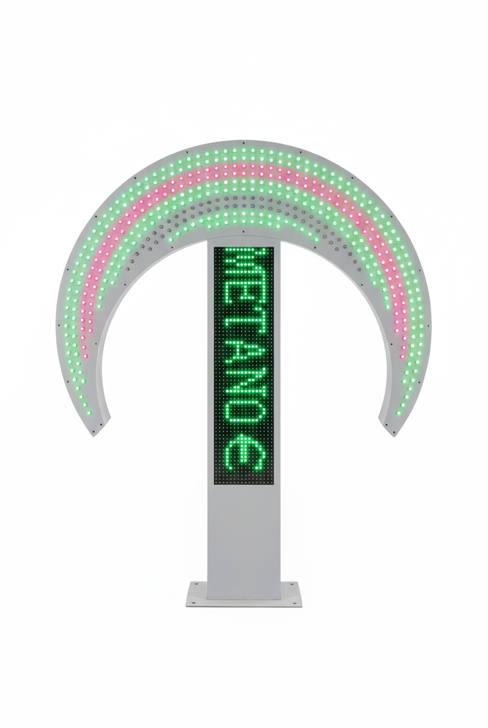 Enseigne LED Pharmacie Programmable – Modèle Croissant & Croix (Double Face)