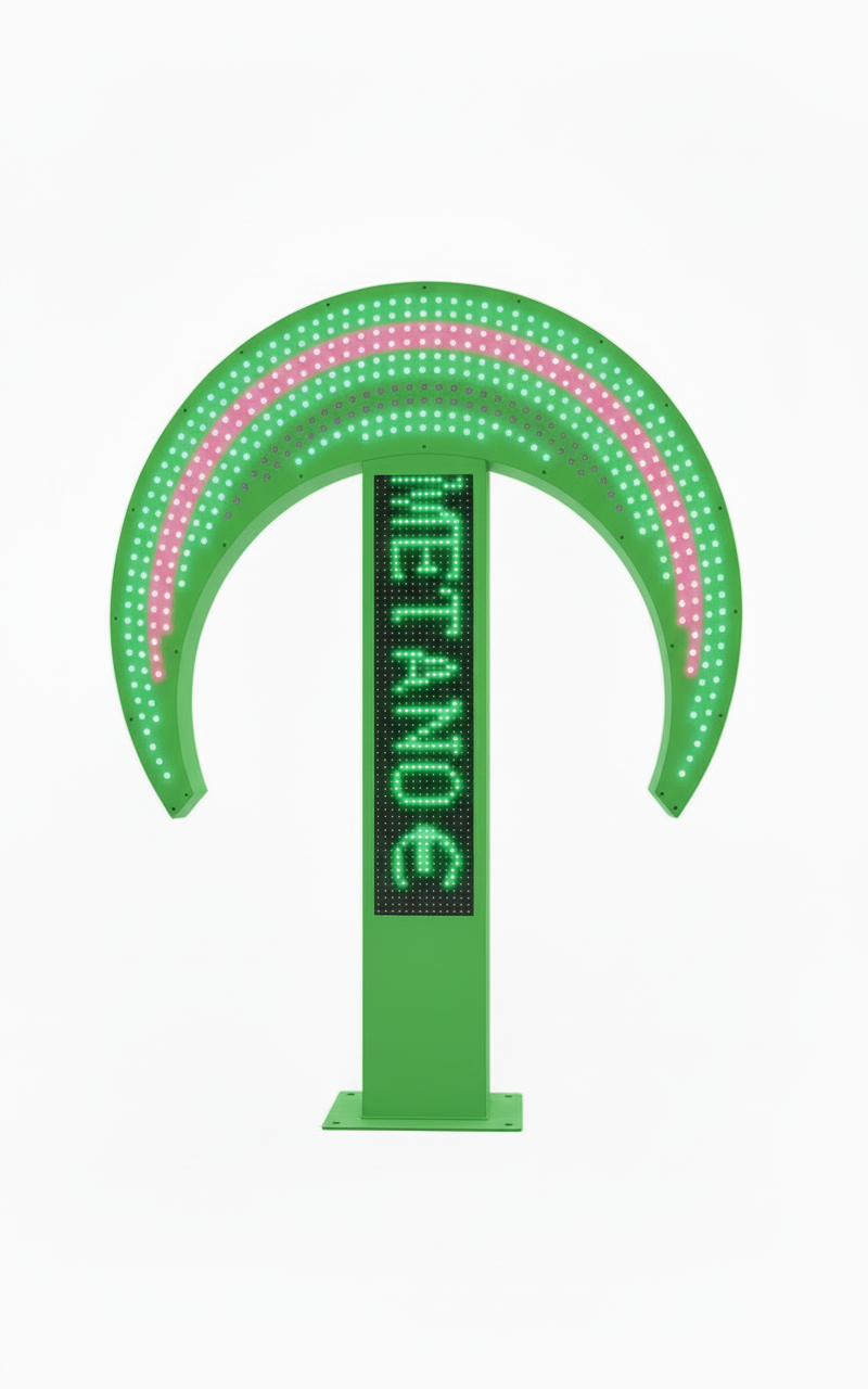 Enseigne LED Pharmacie Programmable – Modèle Croissant & Croix (Double Face)