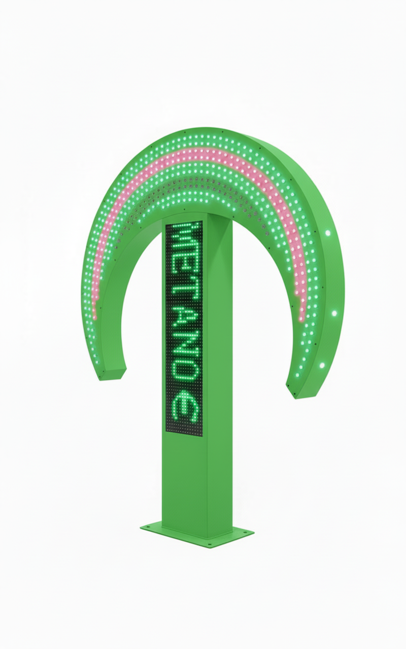 Enseigne LED Pharmacie Programmable – Modèle Croissant & Croix (Double Face)